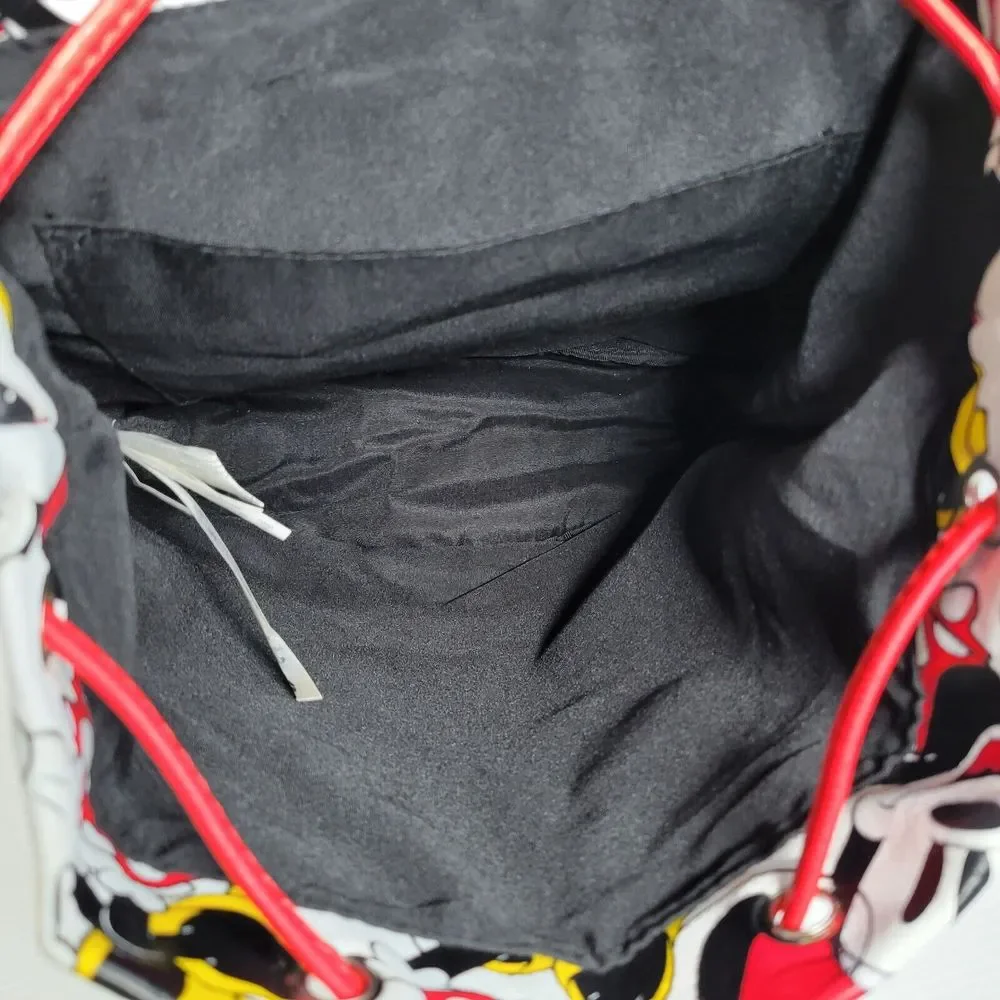 Loungefly Minnie Mouse Drawstring Backpack Disney All Over Print Bag Purse
